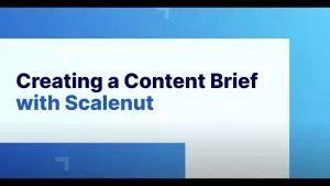 Video Thumbnail: How to create a content brief using Scalenut?