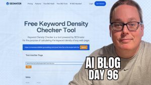 Video Thumbnail: SEOmator Free Keyword Density Checker Tool Day 96 of AI Blogging with ChatGPT