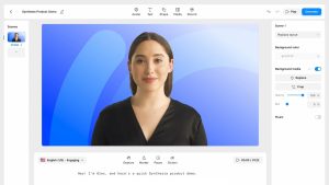 Video Thumbnail: Synthesia Product Demo | AI Talking Head Videos