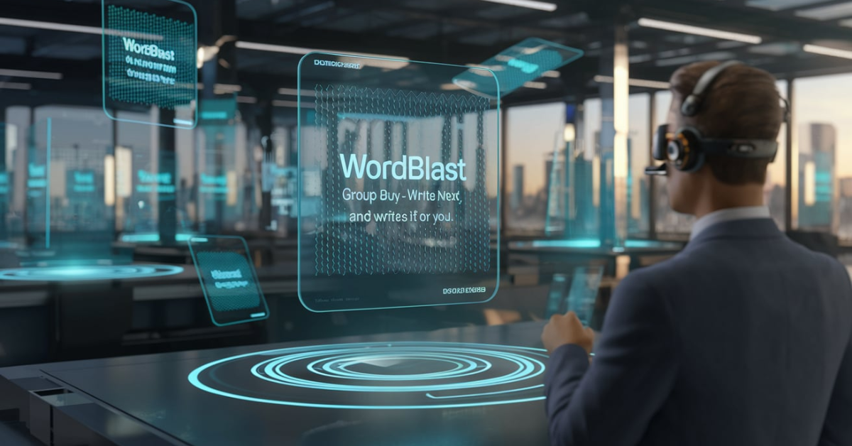 WordBlast Group Buy- write next, and writes it for you.