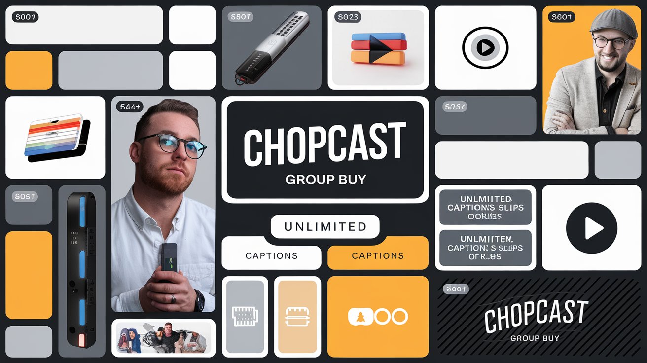 Chopcast Group Buy- unlimited captions & clips