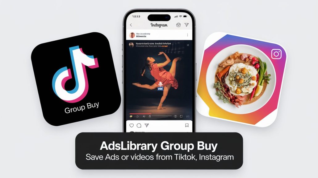 Adslibrary Group Buy- save ads or videos from tiktok, instagram