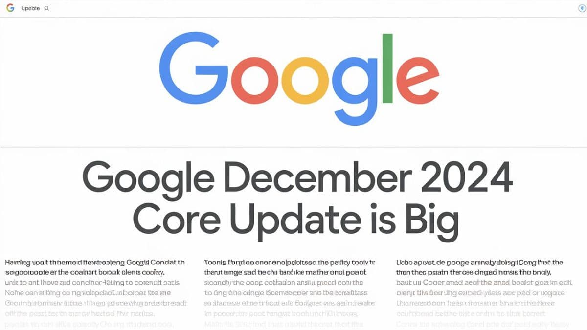 Google December 2024 Core Update Is Big